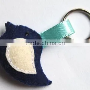 New Product Hot Sale Fashion Wholesale Mini Key Ring Flying Holiday Craft Polyester Felt Bird Keychain Made in China thumbnail-1