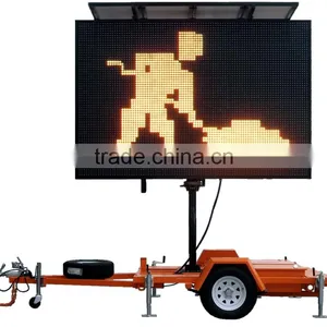 Mobile LED Variable Message Signs VMS Trailer For Sale thumbnail-1
