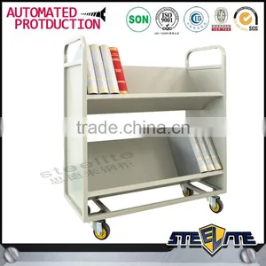 Modern Furniture Library Furniture Steel Mobile Book Truck thumbnail-2