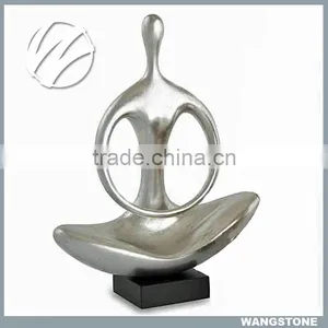 Metal Nude Sitting Abstract Human Sculpture thumbnail-1