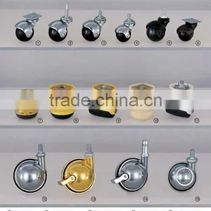 Gold Finish Shopping Trolley Elevator Castors thumbnail-1