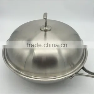 Stainless Steel Non-stick Cook Pan Hand Fry Wok Round Bottom Carbon Steel Wok thumbnail-3
