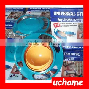 UCHOME High Quality 360 Degrees Rotating Bowl Kids Universal Gyro Plastic UFO Style Baby Bowl thumbnail-5