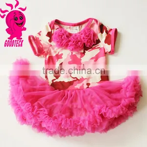 Wholesale Baby Girls Clothes Short Sleeve Camouflage Dress thumbnail-1