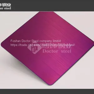 Hot Sale 304 Purple HL Decorative Stainless Steel Sheet thumbnail-2
