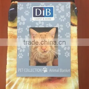 3D Photo Custom Fleece Throw Blanket Printed For Puppy Animal Dogs thumbnail-3