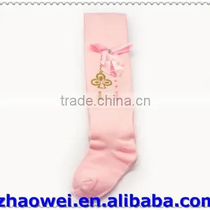 Bowknot Heart Printed Young Girls Tights thumbnail-3