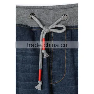 Guangzhou Jean Manufacturer Hot Sale Cropped Eco-friendly Fashion Custom Kids Denim Jean With Elastic thumbnail-6