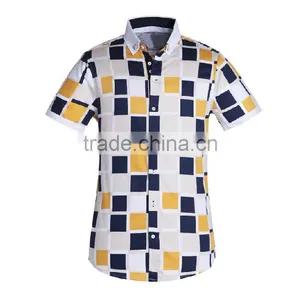 Men's New Model t Shirts Fancy Plaid Design Custom T-shirts thumbnail-1