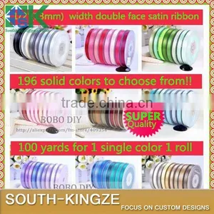 1/2"(13MM)width Double Face Satin Ribbon,100%polyester,100 Yards/color,reach SVHC Free,196colors Available,freeshipping,B2013846 thumbnail-1