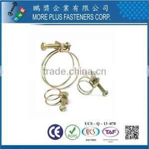 Made in Taiwan Stainless Steel DIY Hose Clamp Double Wire Spring Hose Clamp thumbnail-3