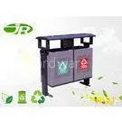 Galvanized Steel Metal Garbage Can Steel Garden Bin Standing For Community thumbnail-1