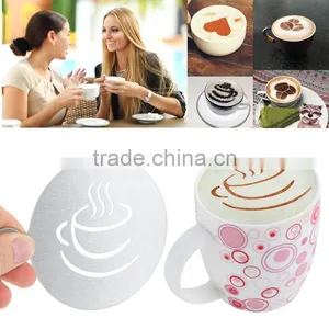 Hot Selling 6 Different Model Coffee Stencil Template for Decoration thumbnail-5