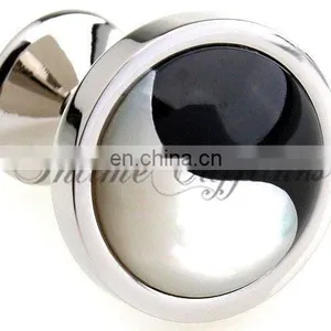 Yin and Yang Stone Cufflinks thumbnail-1