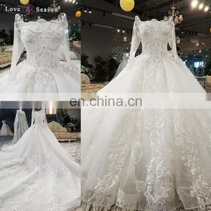 LS00371-1 Long Sleeves White Plus Size Designer Bridal Dresses in Karachi Gowns Wedding Dresses thumbnail-1