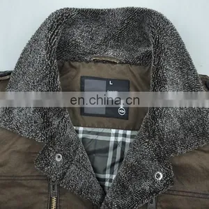 Latest Mens Winter Thick Padded Stylish Denim Jacket With Fur Collar thumbnail-4