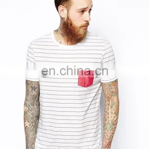 T-Shirt With Stripe/front Print Custom Designs Tshirt/high Fashion Men Clothing/model-sc310 thumbnail-1