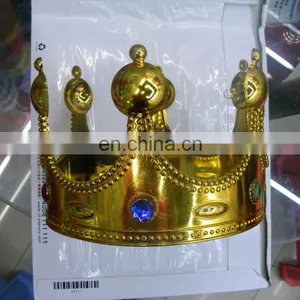 PH-0033 Carnival Cheap Children Prom Birthday Party Plastic King Crown thumbnail-1