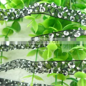 New Arrival Wholesale Black Beaded Flower Trimming, Clothing Decorative Handma Laces thumbnail-3
