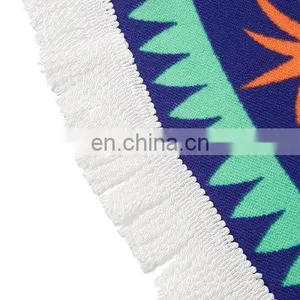 2017China Wholesale Plain Beautiful Round Beach Towel thumbnail-2
