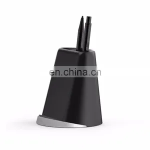 New Anti-slip Silicon Fast Wireless Charging Holder Stand With Pen Container thumbnail-4