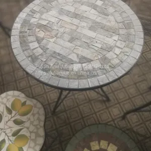 Metal Outdoor Folding Table Coffer Table Round Table thumbnail-1