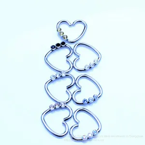 Europe and America Fashion Love Clip Ear Clip Human Body Puncture Jewelry Titanium Steel Nose Ring Foreign Trade Wholesale thumbnail-1