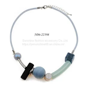 OEM Modern Design Beads Statement Jewelry N06-22398 ，OEM Necklace, Fashion Design Statement Necklace, Statement Necklace Jewelry thumbnail-3
