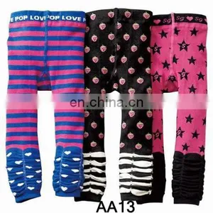 Toddler Boys Girls Knit Footless Ankle Tight Leggings Pants Tights Printed Polkar Dot Skull Trousers 4 Size 3 Pairs/pack thumbnail-6