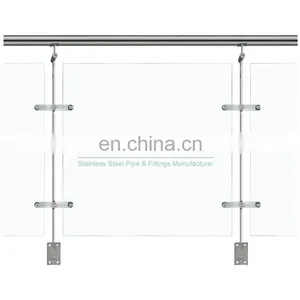 New Arrival Indoor Glass Ss Inox 304 316 Balcony Balustrade Railing System Supplier From China thumbnail-3