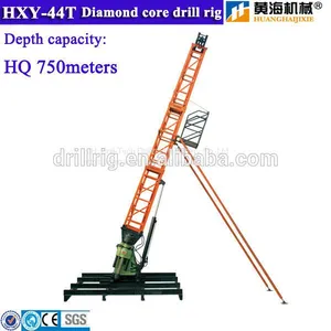 Wireline Diamond Core Drilling Rig HXY-44T Integrated Main Machine With Drill Tower Mast Derick 1000m Drilling Capacity Diesel thumbnail-1