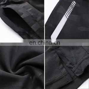 Mens Quick Dry Gym Mesh Camo Sports Workout Shorts With Reflective Strip thumbnail-4