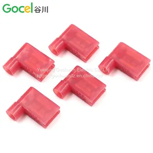 Nylon Fully Insulated Flag Female Plug Terminal FLDNY1.25-250 Flag Copper Wire Lug Terminal Block thumbnail-2