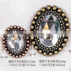 Super Shiny Oval Rhinestone Buttons thumbnail-1