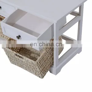 Wooden Frame Chic Entryway Spongio Cushion Shoes Storage Bench,ottoman With Storage Basket thumbnail-5