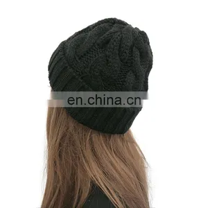 2022 New Design Winter Beanie Winter Acrylic Jacquard Knitted Hat Pom Knit Skull Hats Fitted Knitting Fisherman Beanie thumbnail-1