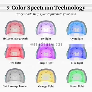 LED Light Pdt Skin Whitening Device 9 Colors 3d Laser Hair Growth Led Hot And Cold Spray Skin Care Beauty Machine With Steamer thumbnail-5