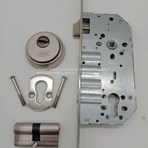 Stainless Steel 3201B Security Cerraduras Para Puerta Anti Drill 4 Point Bolt Mortise Cylinder Door Lock Body thumbnail-4
