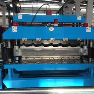 Corrugated Panel Standing Seam IBR Roof Sheets 2 Profiles in 1 Machine Double Layer Roll Forming Machine thumbnail-1