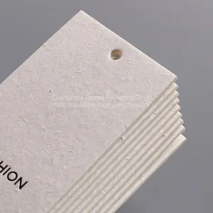 Luxury Recycled Garment Labels Embossed Custom Printing Hang Tag Special Cardboard Brand Name Hangtags For Clothing Own Logo thumbnail-3