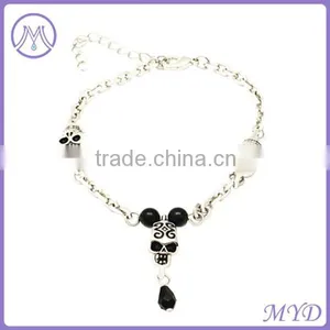 Stainless Steel Men Skull Bracelet With Silver Plating thumbnail-5
