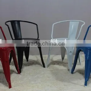 Colorful SH44cm Restaurant Furniture Metal Frame Dining Chair thumbnail-1