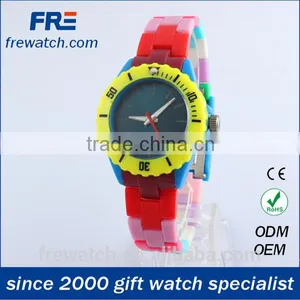 Hot Selling Eco-friendly Plastic Watch With Japan Movement Fashion Plastic Mixed Color Watch thumbnail-4