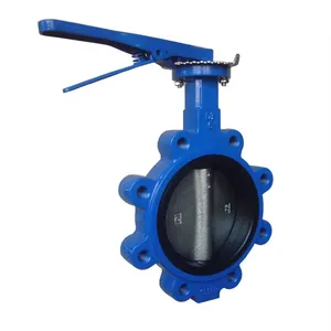 ANSI/DIN PN16 150LB Cast Steel Ductile Iron Soft Seal EPDM/PTFE Seat Manual D71X Lug Wafer Butterfly Valve thumbnail-5