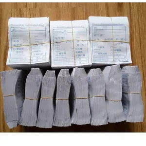Traditional Chinese Medicine Paper Bags, Laminated White Kraft Paper Packaging Bags for Medical Supplies, Disposable Laminated Paper Bags for Western Medicine in Hospitals thumbnail-3