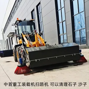 Install a Sweeper on the Loader Side Brushes Are Equipped on Both Sides 50-ton Forklift With a 3-meter Sweeper thumbnail-2