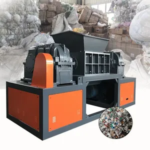 Scrap Metal Rubber Double Axis Crusher Oil Filter Pulverizer Machine Large Furniture Crushing Equipment Production Line EPC thumbnail-1