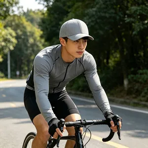 Custom Waterproof Laser Cut Camper Hat Cap Perforated Performance Golf Hat Breathable for Outdoor Running thumbnail-1