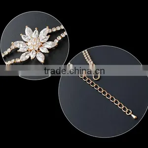 Gold and Silver Lotus Flower Bracelet For Women Fashion Jewelry thumbnail-2