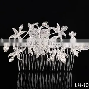 The Bride Wedding Dress Handmade Ornaments Headdress Fashion Exquisite Diamond Crystal Dish Hair Comb thumbnail-1